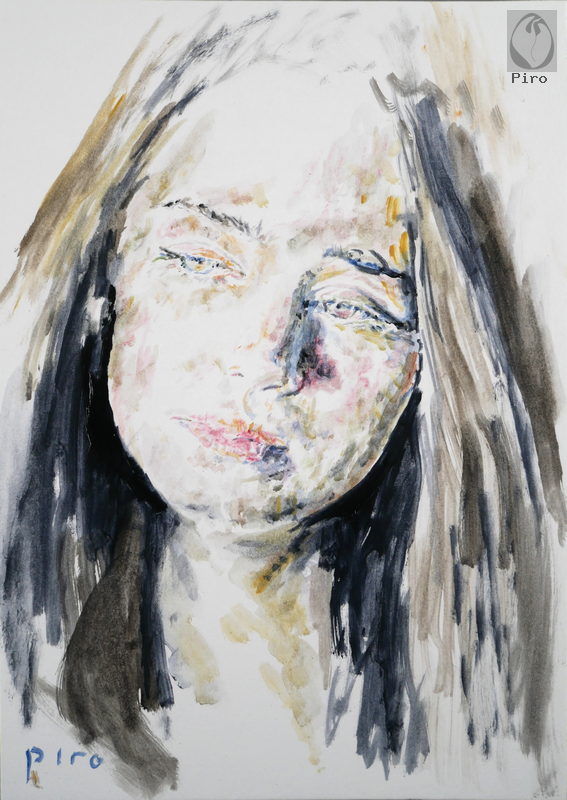 oil on paper - olio su carta di Piro